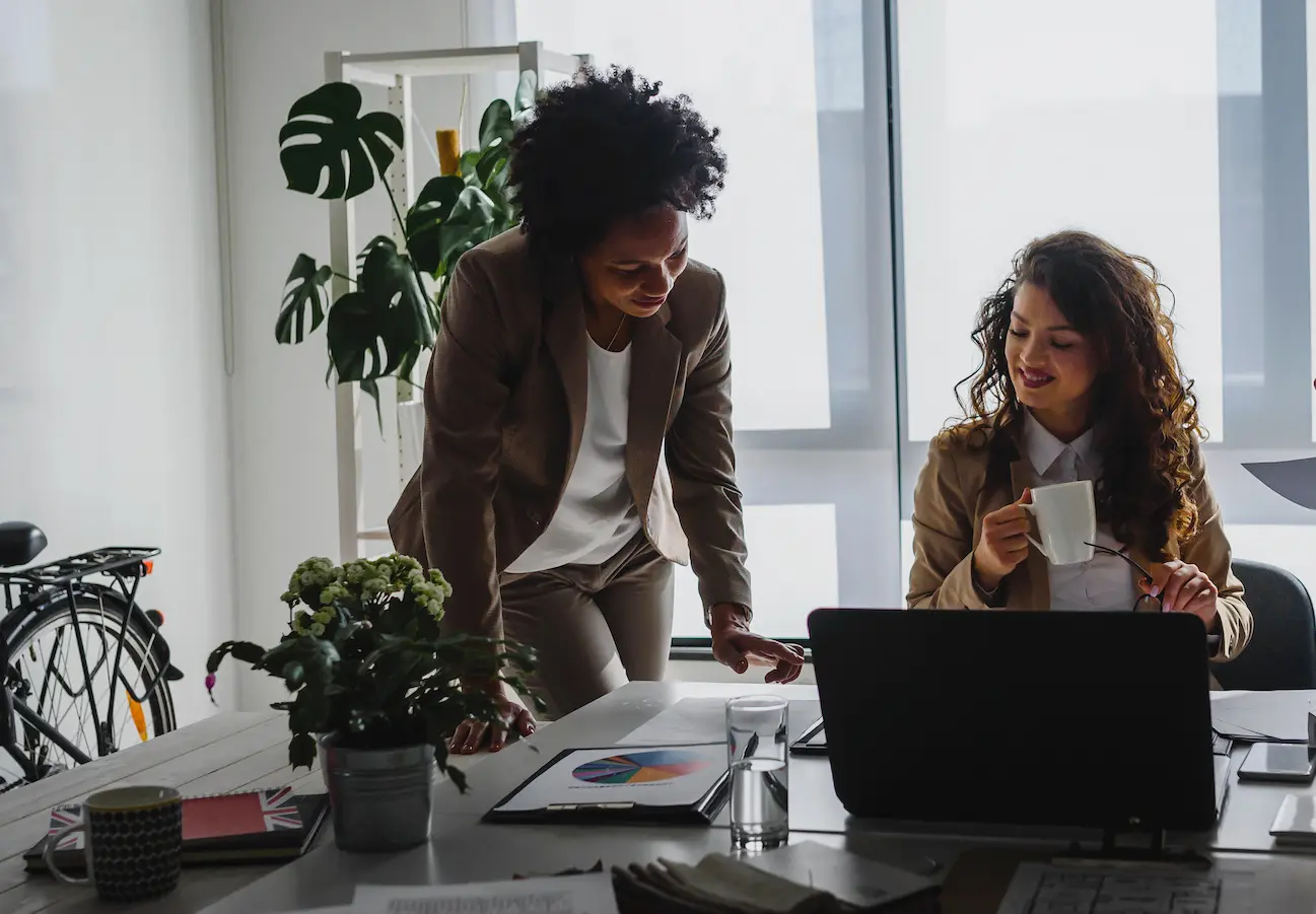 Sales consultant walking the client through EQ sales for strategic growth